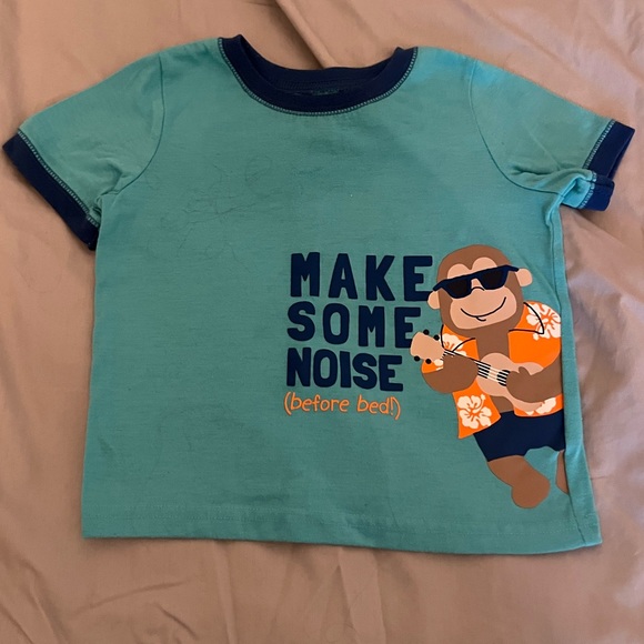 ❤️4 for $10❤️ Child of Mine blue short sleeve pajama top - Picture 2 of 5